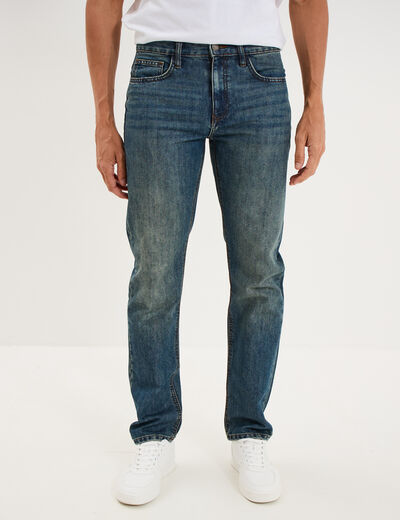 Jeans straight denim 5 poches denim dirty homme