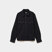 Surchemise zipp&eacute;e manches longues noir homme