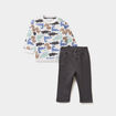 Ensemble de jogging 2 pi&egrave;ces ecru b&eacute;b&eacute; gar&ccedil;on