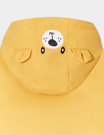 Parka à capuche jaune bébé garçon