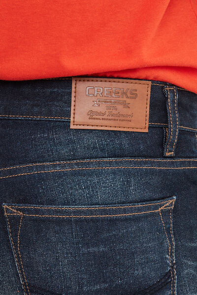Jeans regular stretch 5 poches Creeks denim brut homme