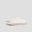 Tennis basses en toile &agrave; lacets blanc homme