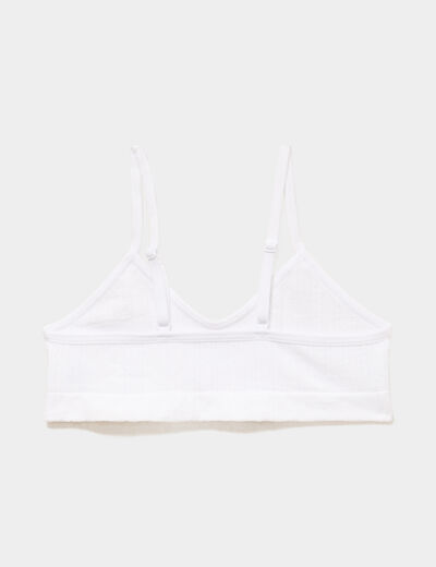 Lot 2 brassi&egrave;res sans armature blanc fille