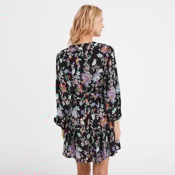 robe trapeze a volants boutonnee noir femme Robe trapèze à volants boutonnée noir femme