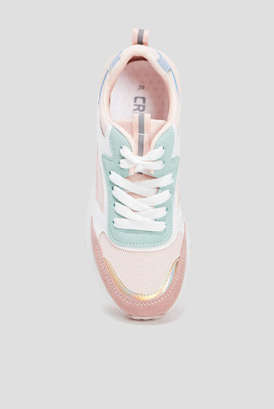 Baskets running bi-matière Creeks multicolore femme