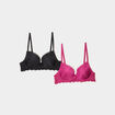 Lot 2 soutiens-gorge paddés violet femme