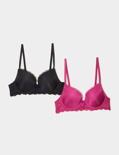 Lot 2 soutiens-gorge paddés violet femme