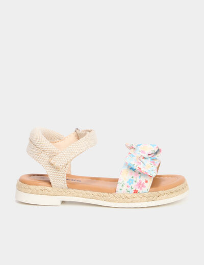 Sandales avec noeuds multicolore fille