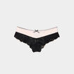 Shorty microfibre avec dentelle rose clair femme