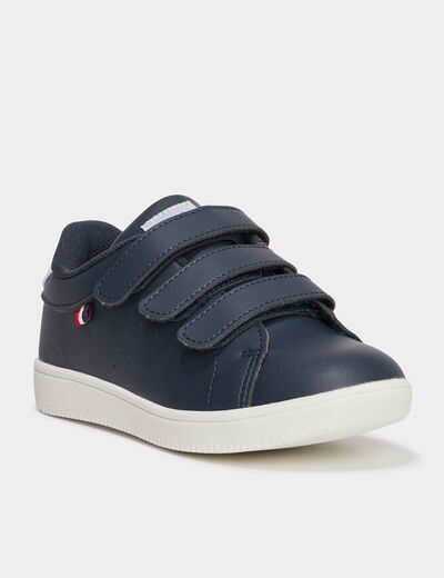 Tennis Creeks à scratchs bleu marine garçon