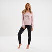 Ensemble pyjama 2 pièces rose framboise femme