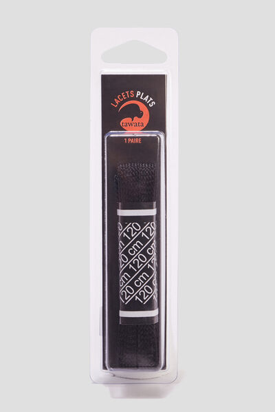 Lacets plats 120 cm Tawata noir mixte