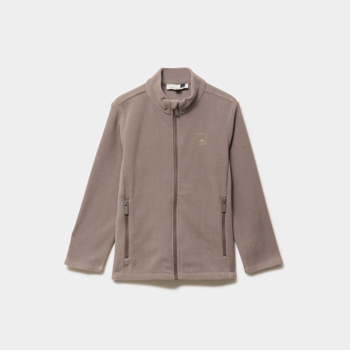 Gilet polaire zipp&eacute; col montant gris gar&ccedil;on