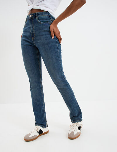 Jeans slim taille haute denim dirty femme