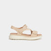 Sandales pied large Confortissimo sable femme