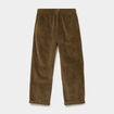 Pantalon taille haute velours 7/8&egrave;me vert kaki femme
