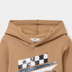Sweat hoodie &agrave; capuche taupe gar&ccedil;on