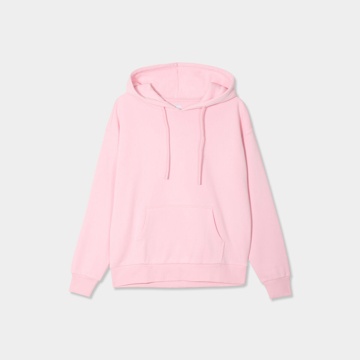 Sweat hoodie molleton à capuche rose clair femme