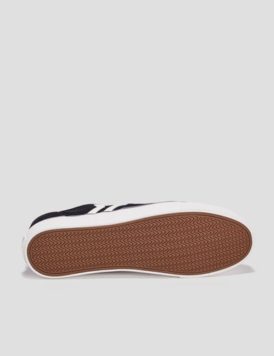 Tennis en toile à lacets noir homme