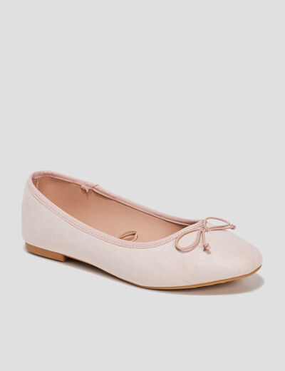 Ballerines avec noeuds rose femme