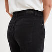 Jeans droit 5 poches coton denim noir femme