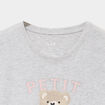 Chemise de nuit courte manches courtes gris clair fille