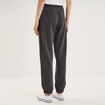 Pantalon de jogging molletonn&eacute; gris fonc&eacute; femme