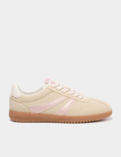 Tennis basses &agrave; lacets sable femme