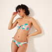 Bas de maillot de bain détails noeuds vert clair femme