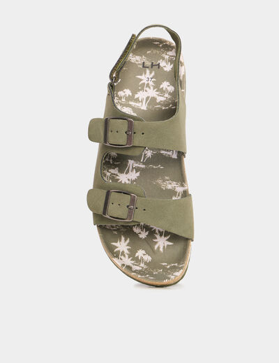 Sandales vert kaki garçon