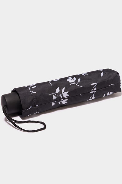 Parapluie compact r&eacute;tractable noir mixte