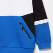 Sweat hoodie 2 poches zipp&eacute;es bleu roi gar&ccedil;on
