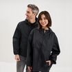Veste coupe-vent imperm&eacute;able &agrave; capuche noir mixte