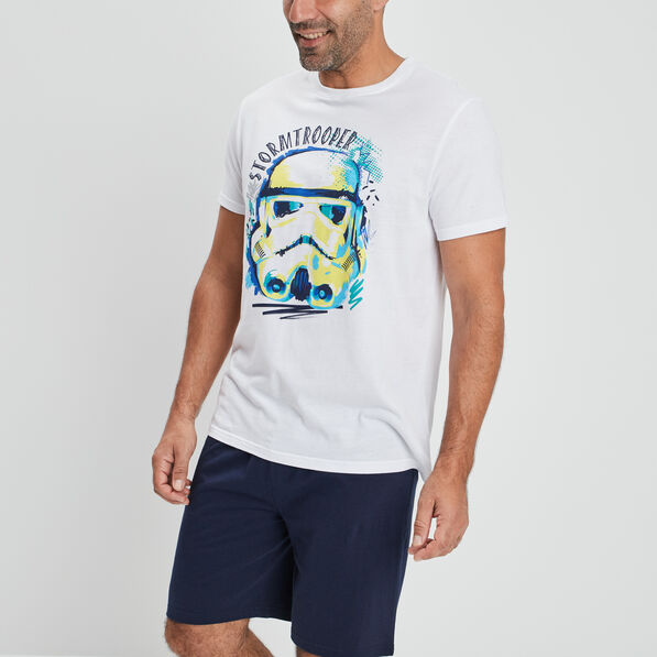 Ensemble pyjama 2 pièces Star Wars blanc homme