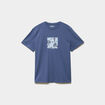 T-shirt col rond manches courtes coton bleu lavande homme