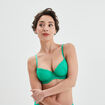 Soutien-gorge corbeille micro dentelle vert menthe femme