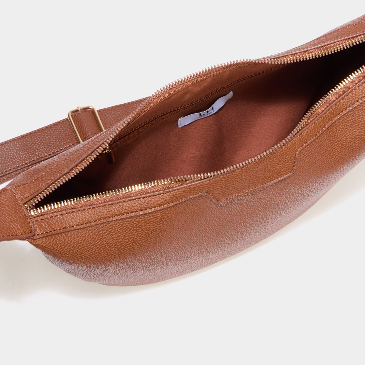 Sac banane zipp&eacute;e camel femme