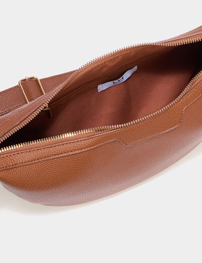 Sac banane zipp&eacute;e camel femme