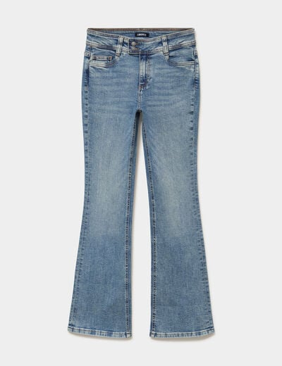 Jean flare taille basse denim dirty femme