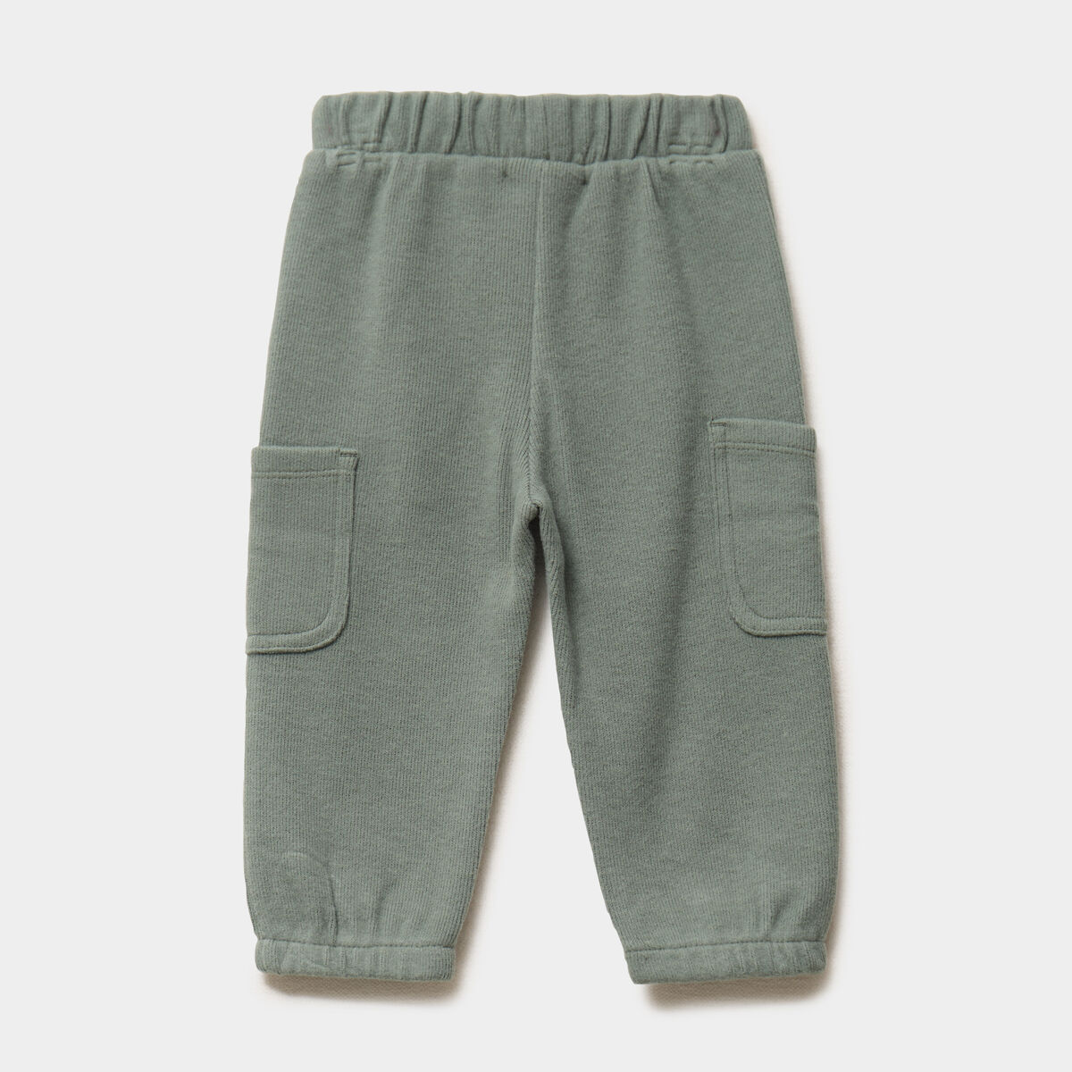 Pantalon maille 2 poches vert kaki b&eacute;b&eacute; gar&ccedil;on