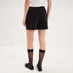 Jupe-short portefeuille courte noir femme