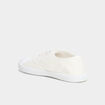 Tennis basses en toile enfilage facile blanc femme