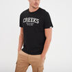 T-shirt manches courtes coton Creeks noir homme