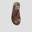 Mules plates marron homme