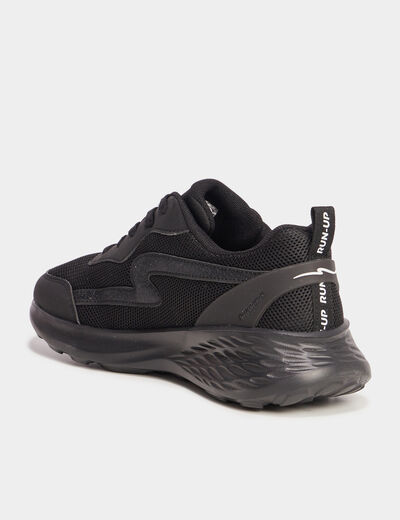 Baskets running à lacets Run-Up noir femme