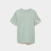 T-shirt textur&eacute; droit col rond coton vert pastel homme