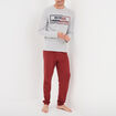 Ensemble pyjama 2 pi&egrave;ces gris homme