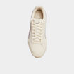 Tennis basses suédine en cuir Puma ivoire femme