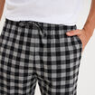 Pantalon de pyjama coton coupe droite gris moyen homme