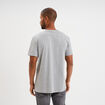 T-shirt droit en coton manches courtes gris homme